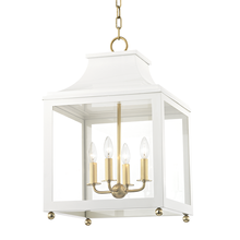 Mitzi by Hudson Valley Lighting H259704L-AGB/WH - Leigh Lantern