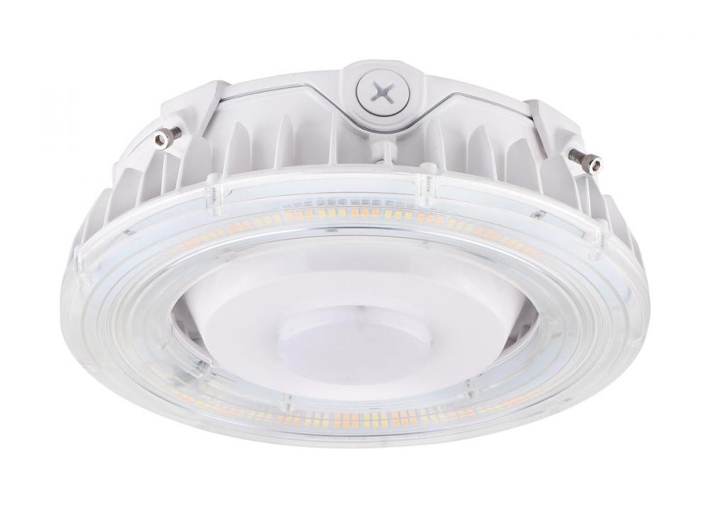 LED Canopy Fixture; 100 Watt; CCT Selectable; White Finish; 100-277 Volt