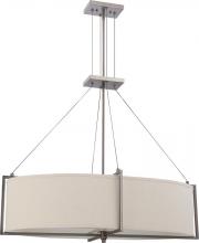 Nuvo 60/4046 - Portia ES - 6 Light Oval Pendant w/ Khaki Fabric Shade - (6) 13w GU24 Lamps Included