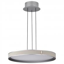 Nuvo 62/3021 - Bandon; 20 Inch LED Pendant; Gray with Off White Wrap; Acrylic Lens