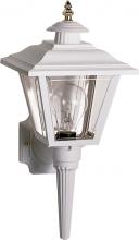 Nuvo SF77/897 - 1 Light - 17'' Coach Lantern with Finial; Beveled Acrylic Panels; White Finish