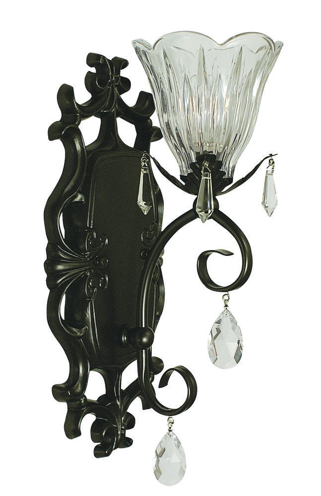 1-Light Matte Black Liebestraum Sconce