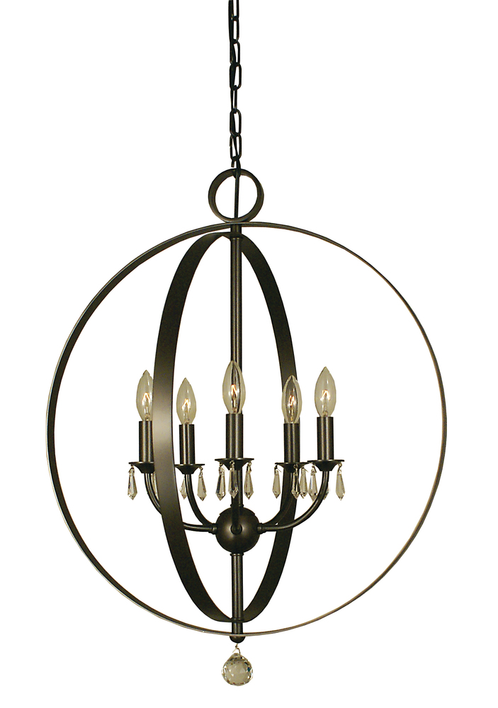 5-Light Brushed Nickel Constellation Dining Chandelier