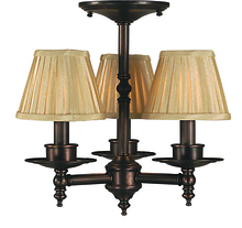 Framburg 2516 PB - 3-Light Polished Brass Sheraton Flush / Semi-Flush Mount