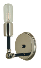  4681 PN/MBLACK - 1-Light Polished Nickel/Matte Black Felix Sconce