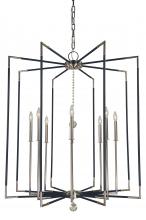 Framburg 5048 PN/MBLACK - 8-Light Felicity Foyer Chandelier