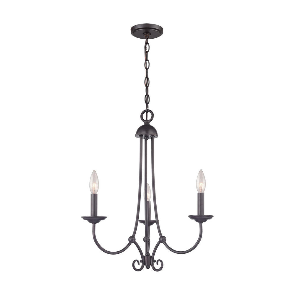 Thomas - Williamsport 20'' Wide 3-Light Chandelier - Oil Rubbed Bronze