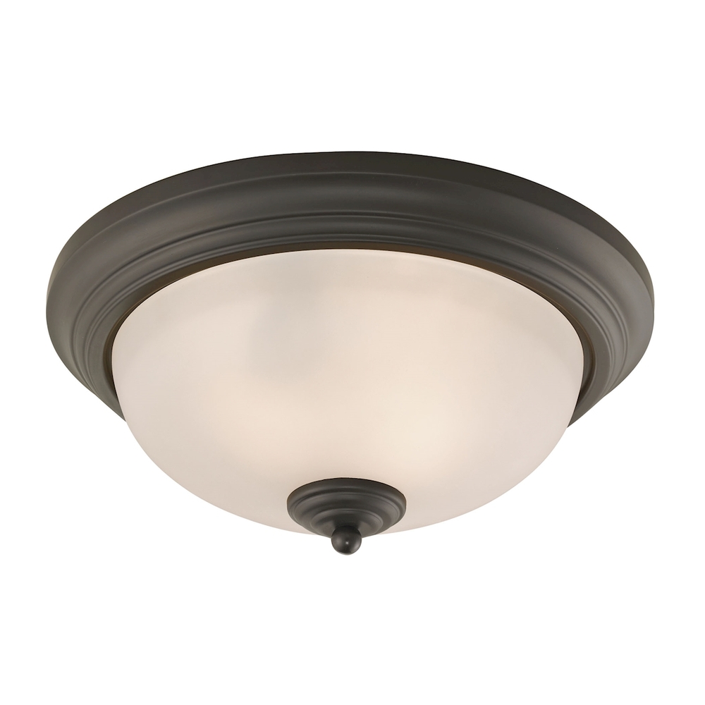 Thomas - Huntington 13'' Wide 2-Light Flush Mount - Oil Rubbed Bronze