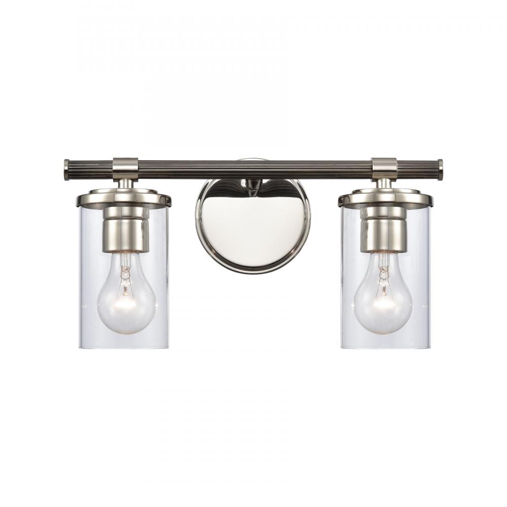 Burrow 15'' Wide 2-Light Vanity Light - Polished Nickel