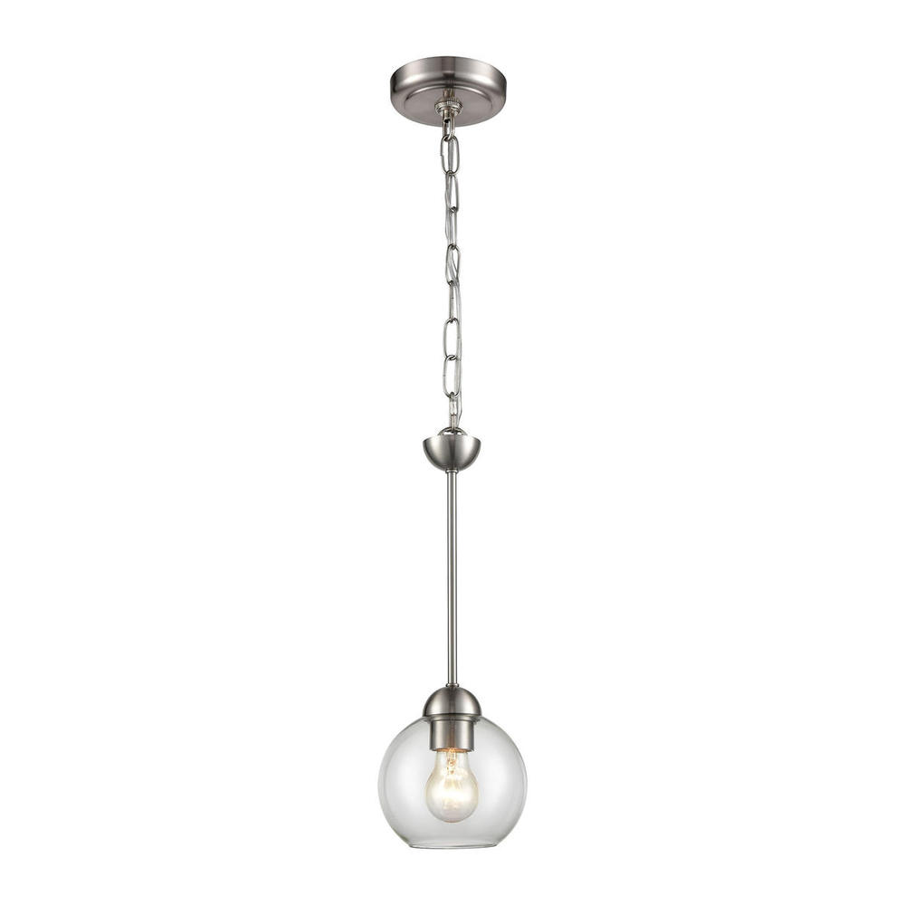 Thomas - Astoria 6'' Wide 1-Light Mini Pendant - Brushed Nickel