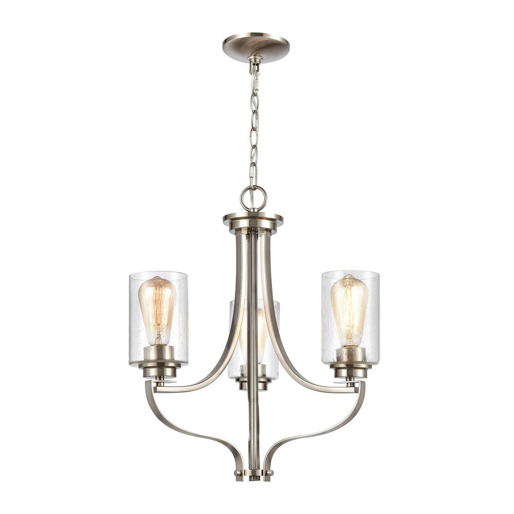 Thomas - Market Square 19'' Wide 3-Light Chandelier - Brushed Nickel