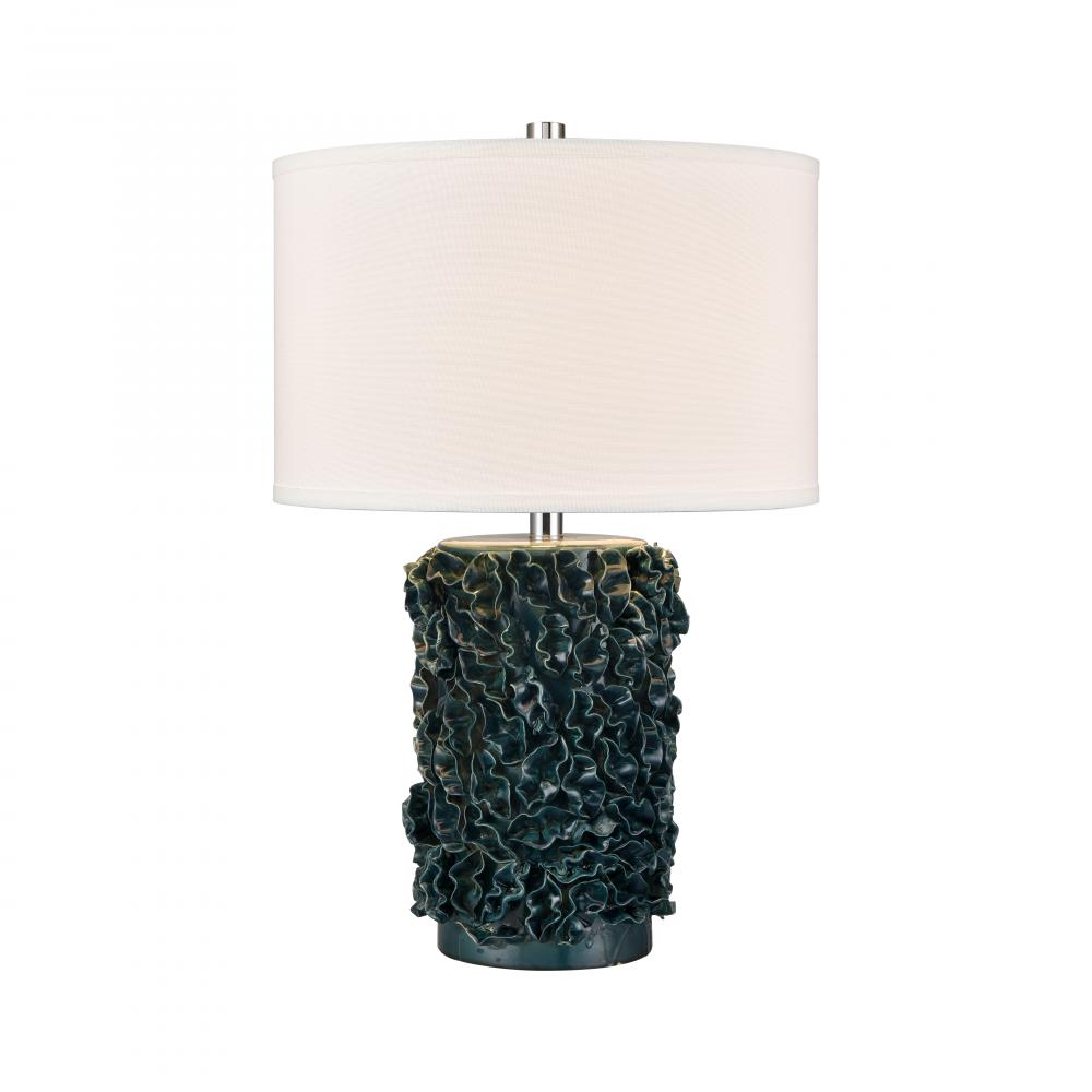 Larkin 25'' High 1-Light Table Lamp - Green Glazed