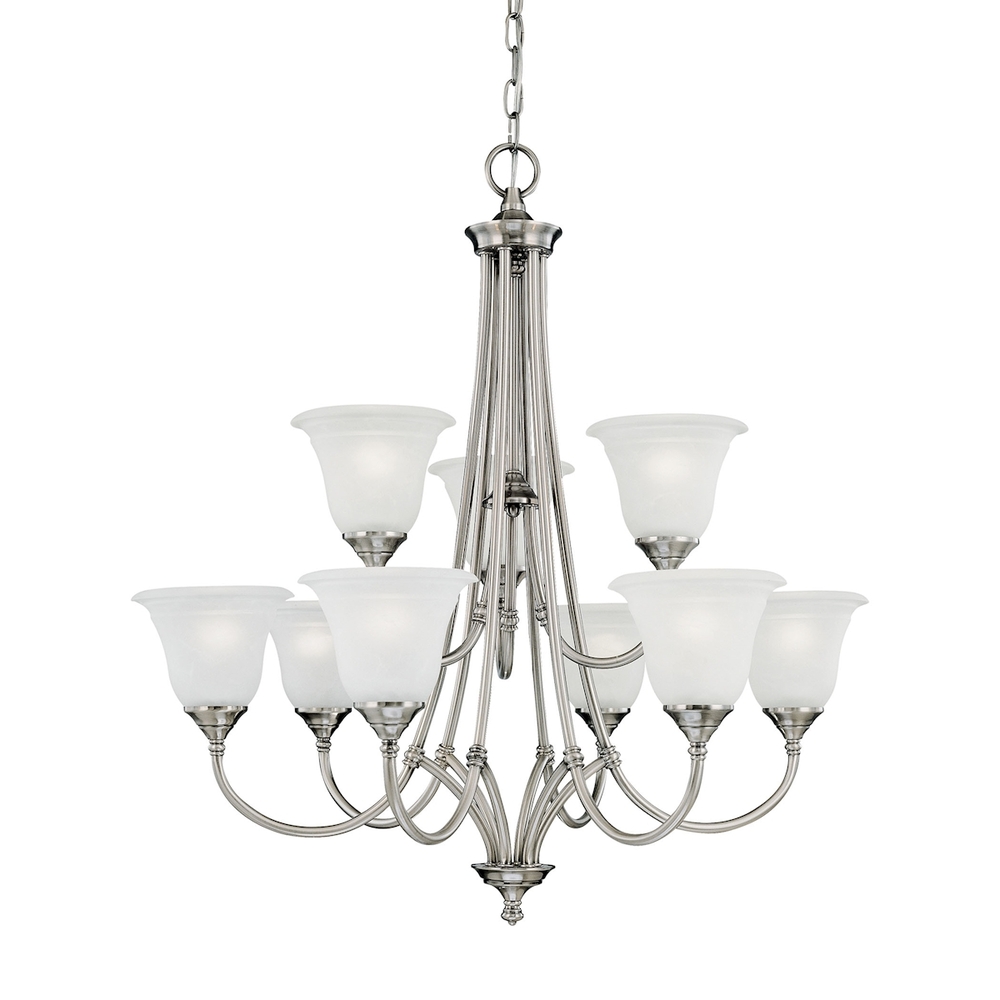 Thomas - Harmony 31'' Wide 9-Light Chandelier - Satin Pewter